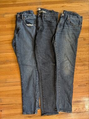 Gap Men’s Denim Bundle (Set of 3) - 34x32 - Medium & Dark Wash Jeans